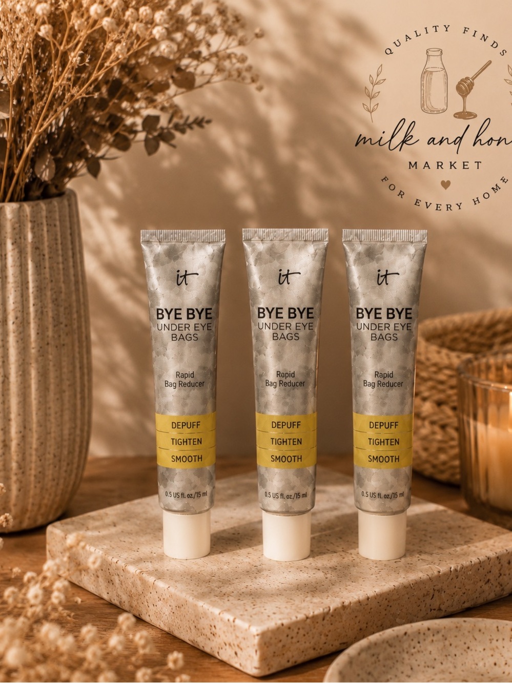 3-pack! IT cosmetics Bye Bye Under Eye Bags Gel Trio